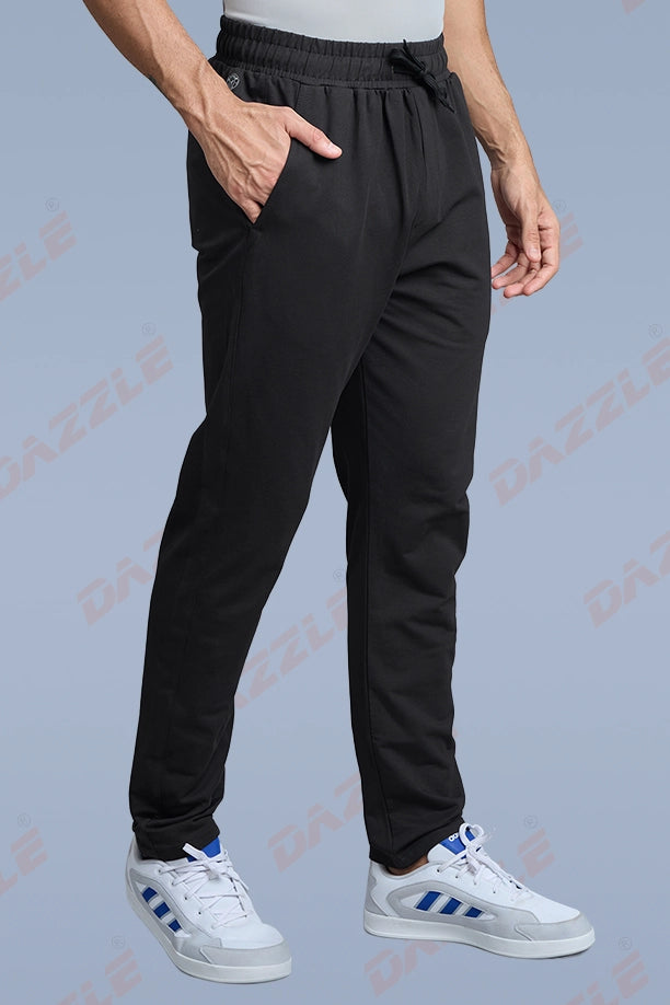 COTTON LYCRA TRACK - BLACK
