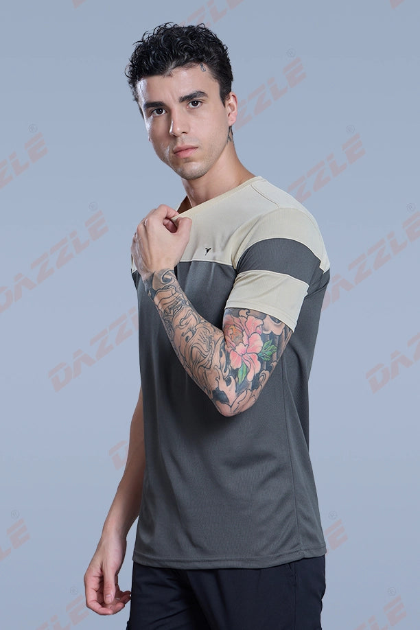 PRIDE ROUND NECK T-SHIRT - CREAM DARKGREY