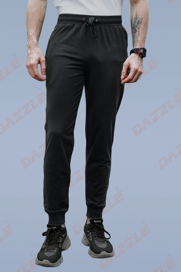 RICH COTTON JOGGER - BLACK