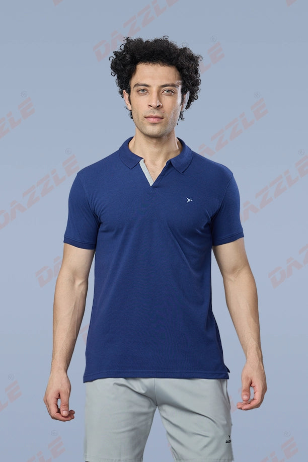MATTY SLIM FIT T- SHIRT - INDIGO BLUE