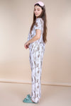 Women Printed Comfort Fit Co-ord Night Suit with QUADREX