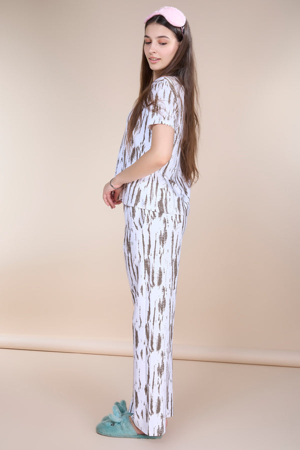 Women Printed Comfort Fit Co-ord Night Suit with QUADREX