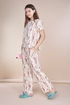 Women Printed Comfort Fit Co-ord Night Suit with QUADREX