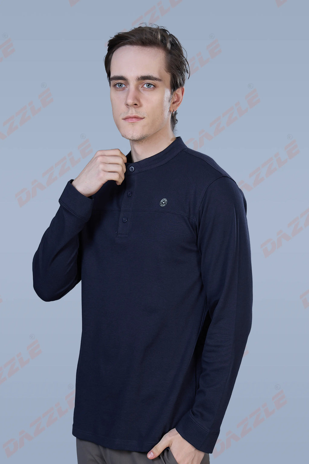 ATLAS FULL SLEEVES T-SHIRT - NAVY BLUE