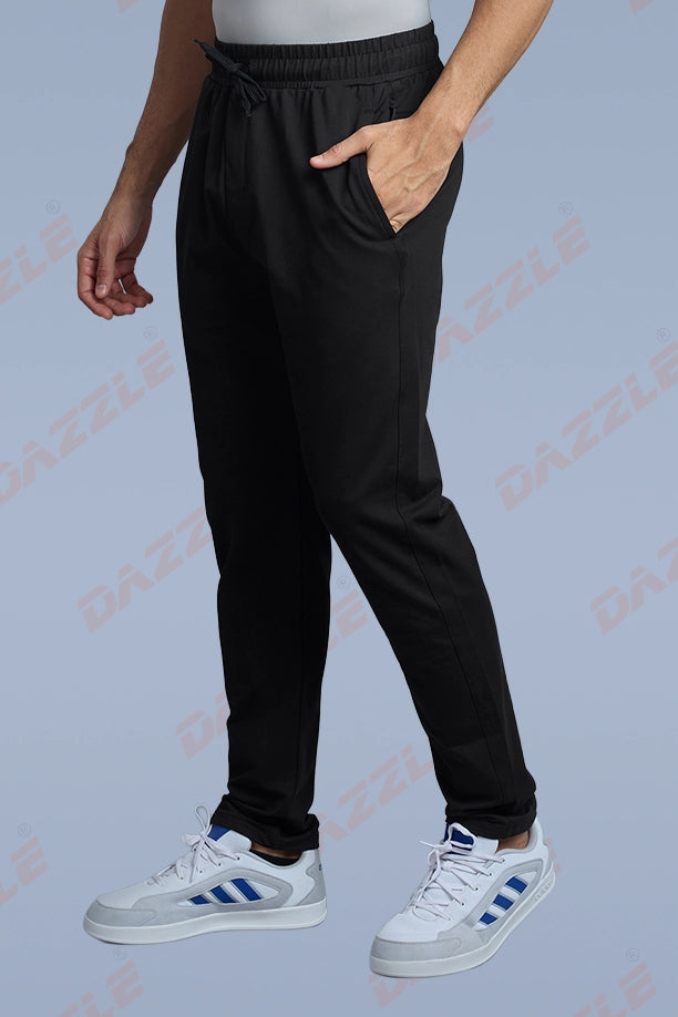 COTTON LYCRA TRACK - BLACK