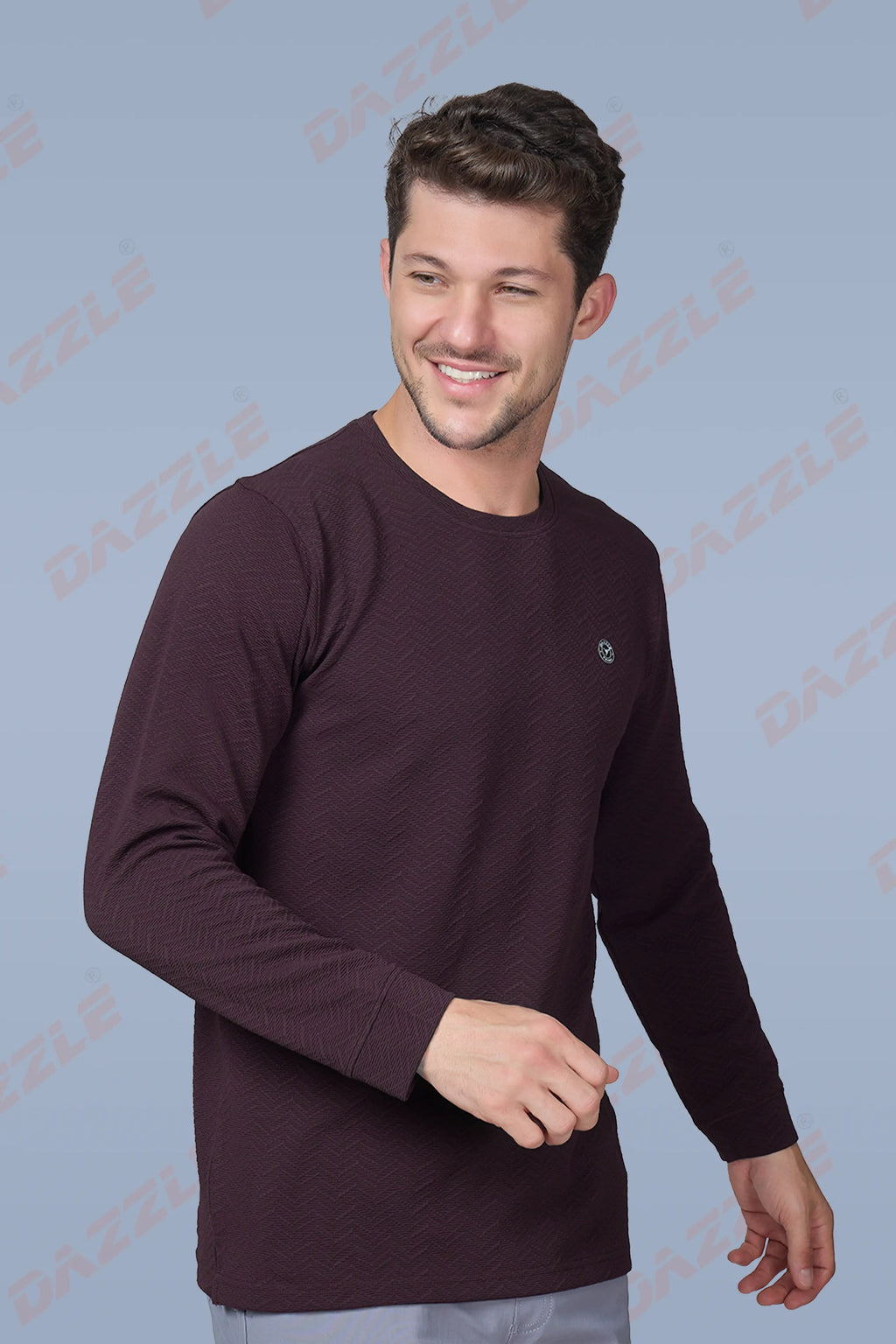 WAVE FULL SLEEVE TSHIRT- MAROON