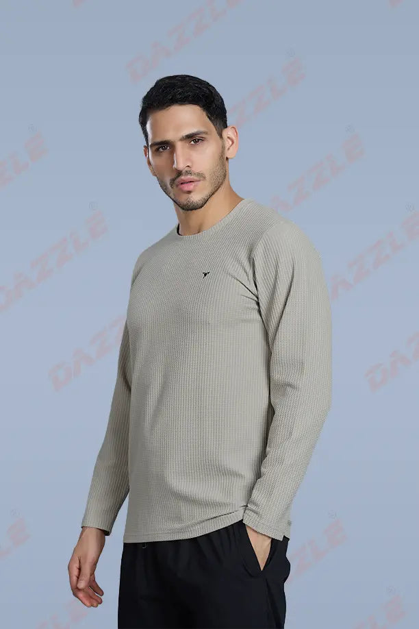 BOOST ROUND NECK FULL SLEEVE T SHIRT - OFF WHITE
