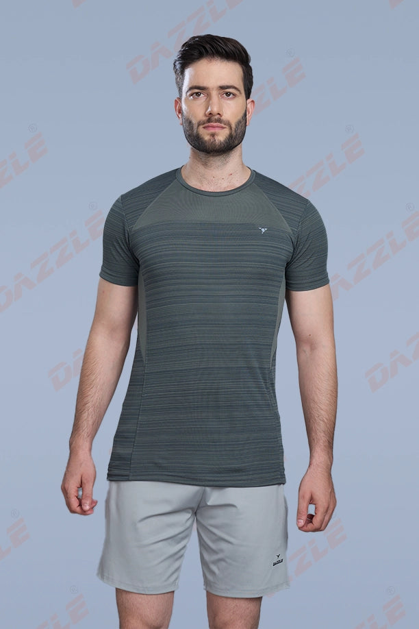 CRAZY FANCY ROUND NECK T-SHIRT - MEHANDI
