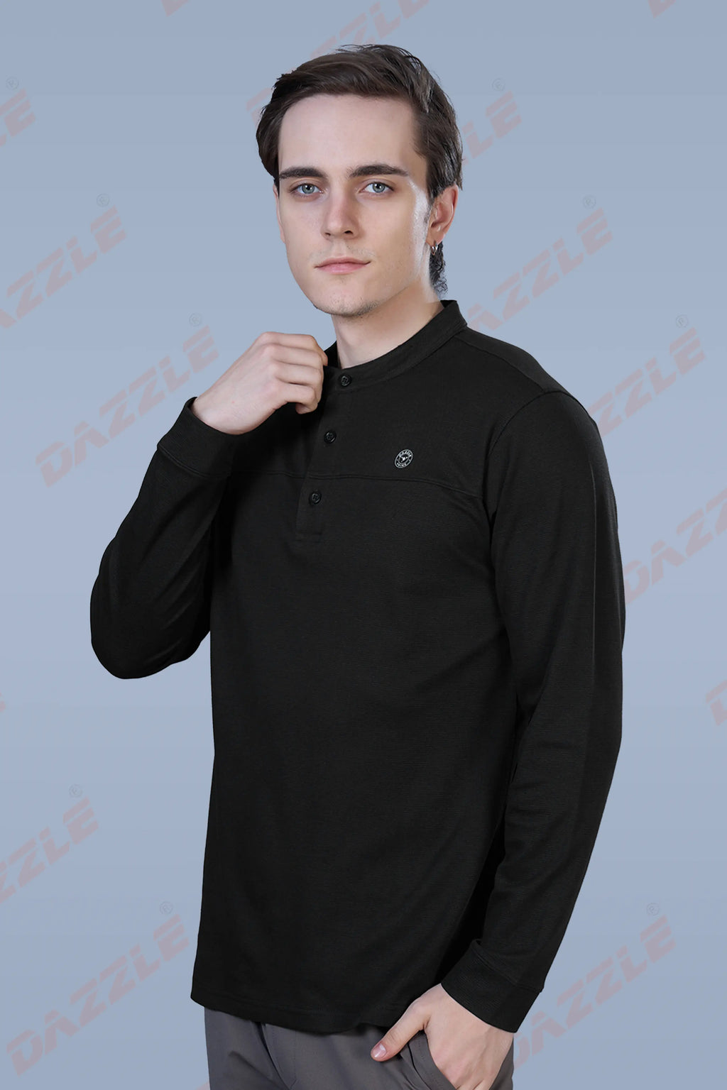 ATLAS FULL SLEEVES T-SHIRT - BLACK