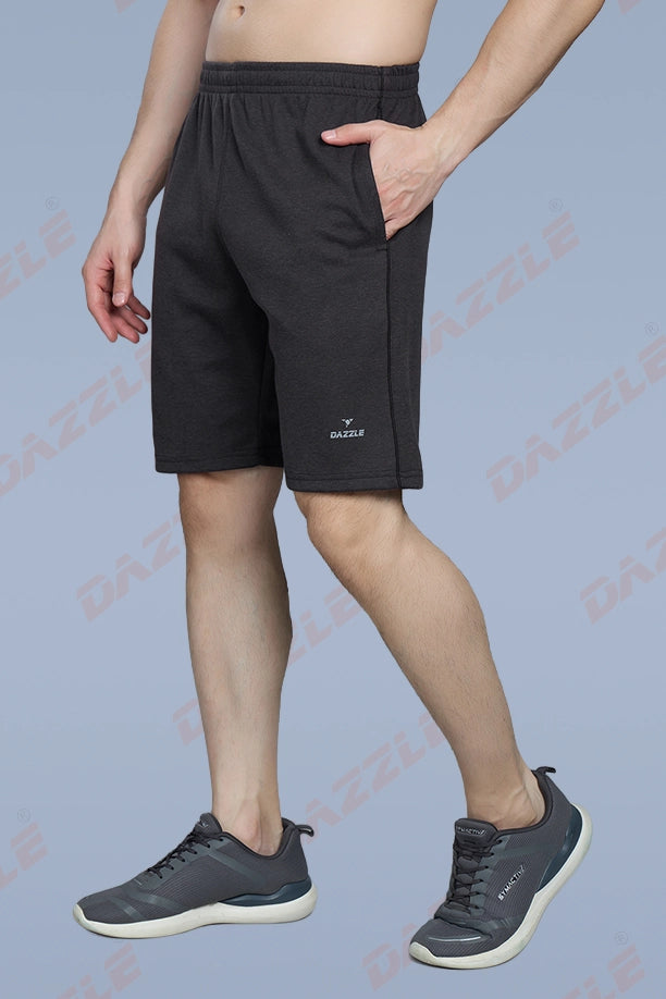 LONG SHORT PLAIN PC SPCL - MELANGE BLACK