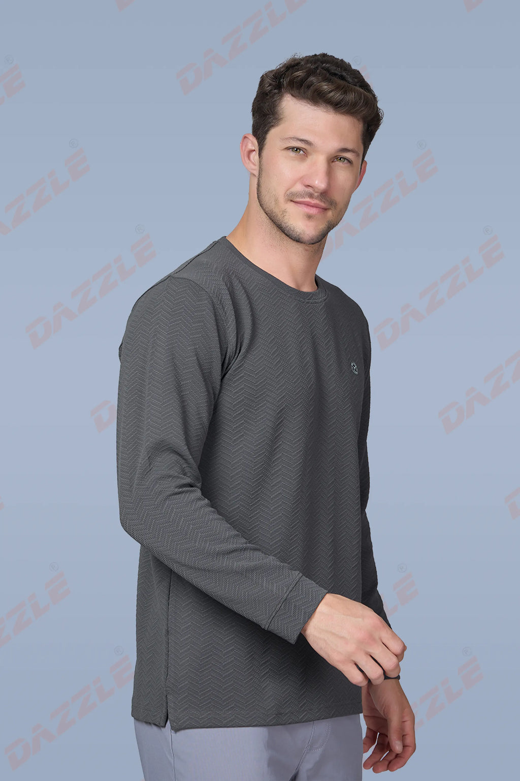 WAVE FULL SLEEVE TSHIRT- GREY