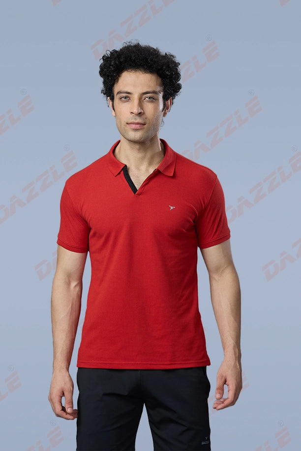 MATTY SLIM FIT T- SHIRT - BRICK RED