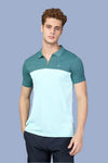 SPRING T SHIRT - BOTTLE GREEN LIGHT GREEN