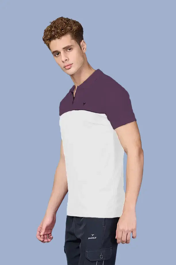 SPRING T SHIRT - PURPLE WHITE