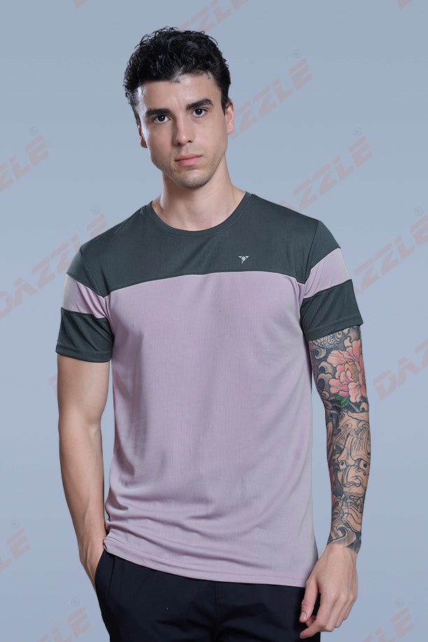 PRIDE ROUND NECK T-SHIRT - DARK GREY PURPLE