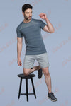 CRAZY FANCY ROUND NECK T-SHIRT -  DARK GREY