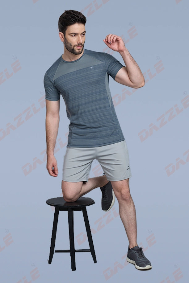 CRAZY FANCY ROUND NECK T-SHIRT -  DARK GREY