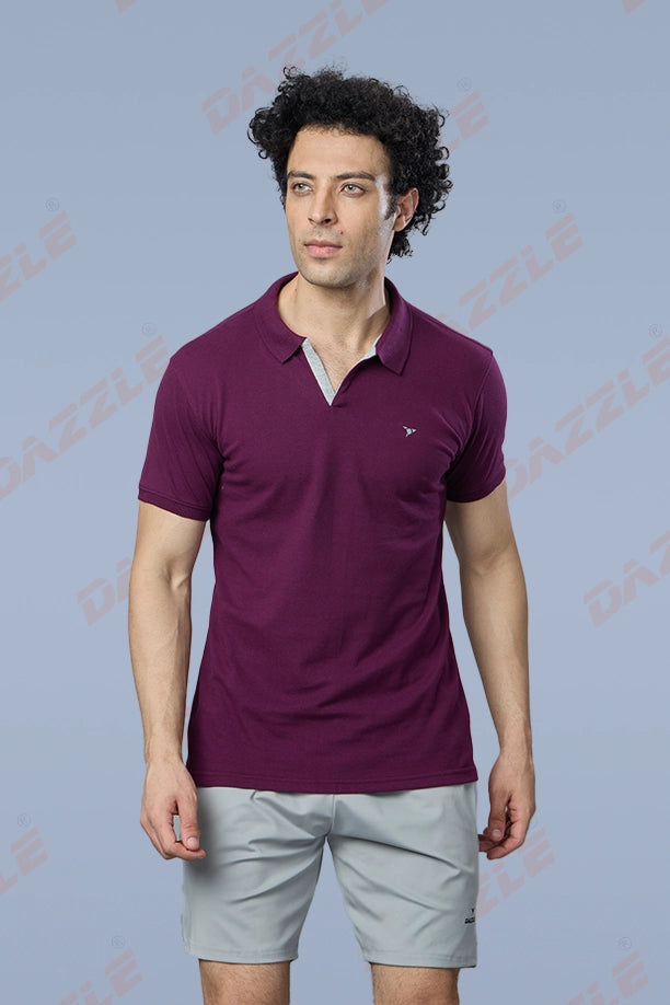 MATTY SLIM FIT T- SHIRT - ITALIAN PLUM