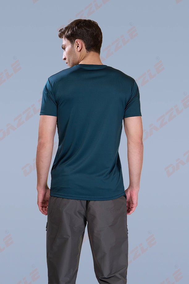 BUTTER LYCR R-NECK T-SHIRT - BOTTLE GREEN