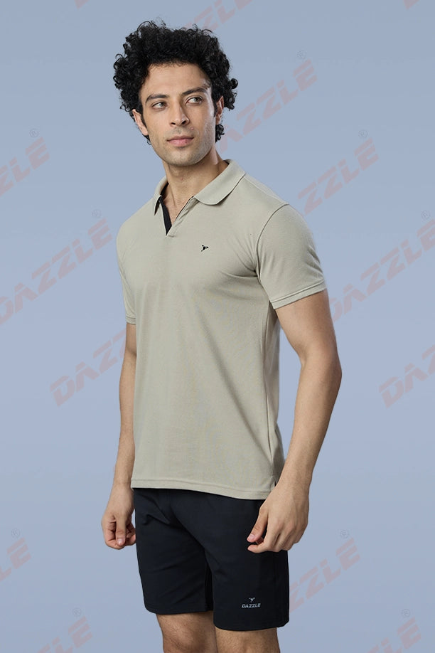 MATTY SLIM FIT T- SHIRT - LIGHT GREY