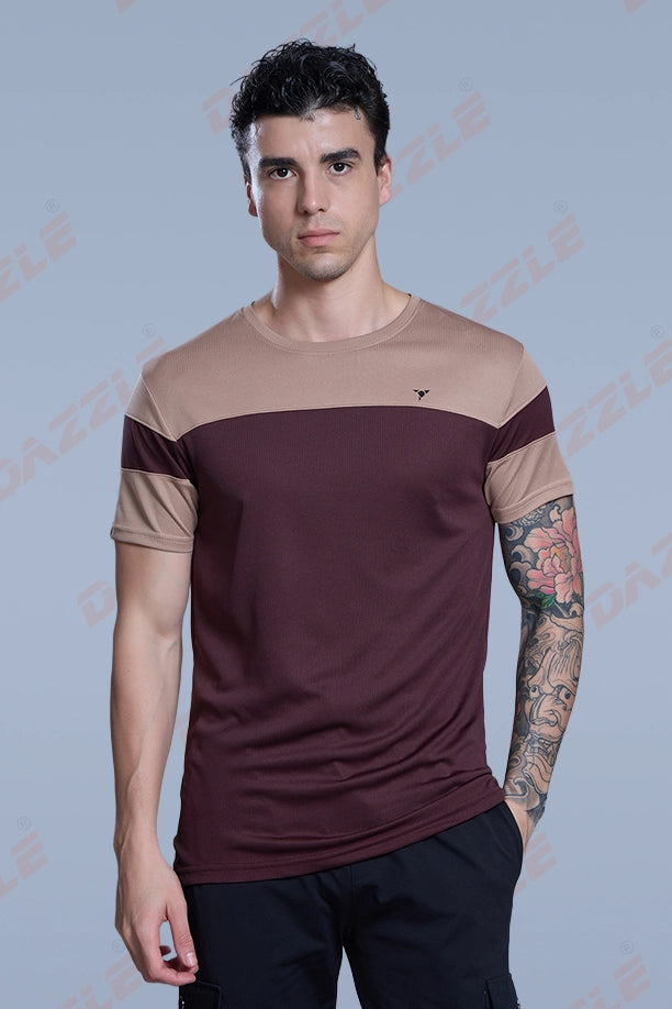 PRIDE ROUND NECK T-SHIRT - ROSE GOLD MAROON
