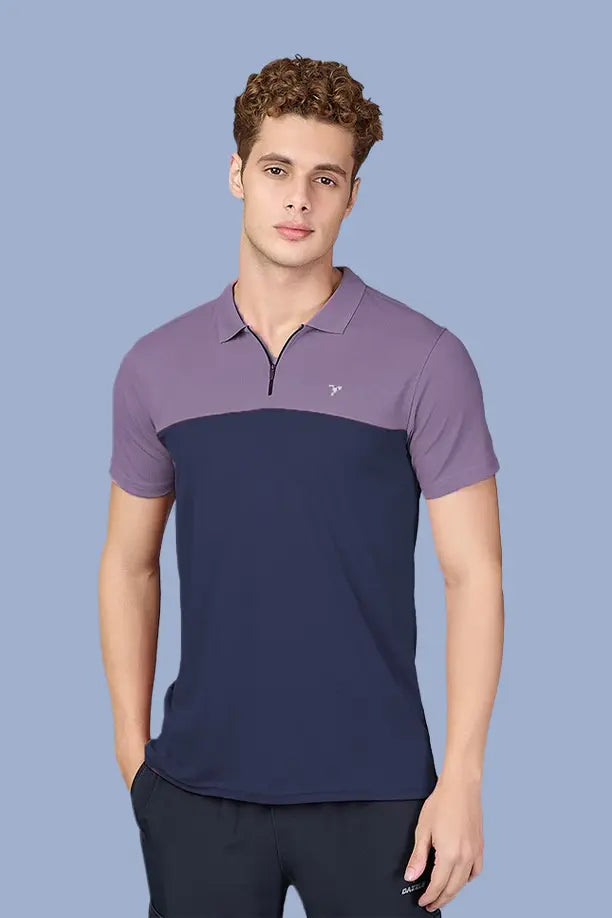 SPRING T SHIRT - PURPLE NAVYBLUE
