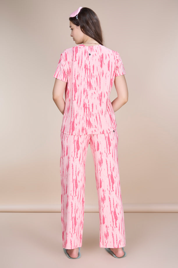 Women Printed Comfort Fit Co-ord Night Suit with QUADREX