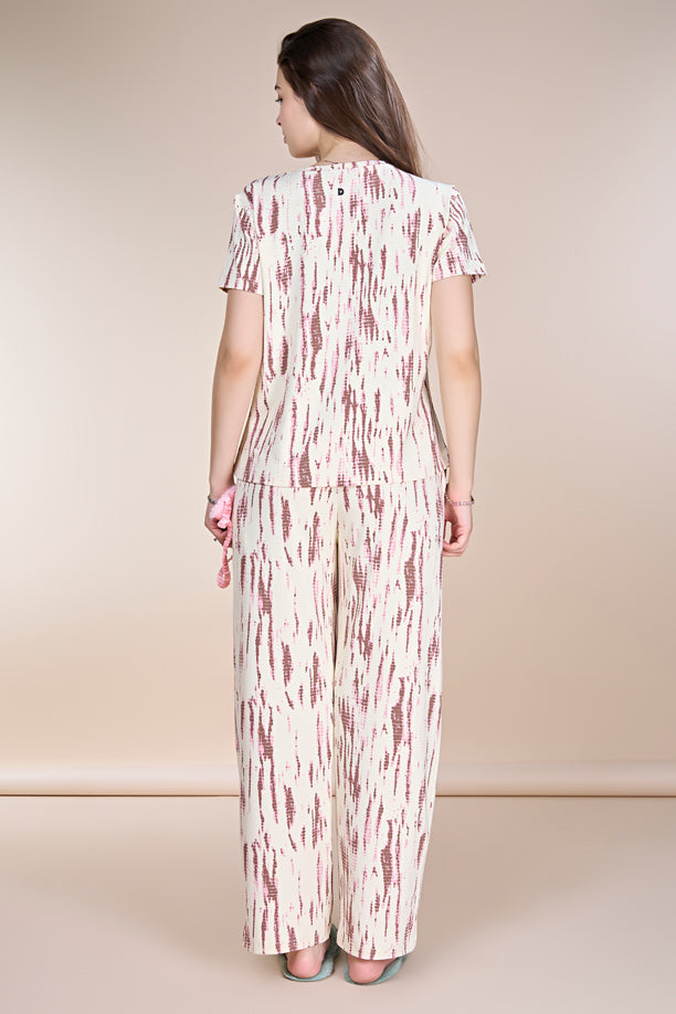Women Printed Comfort Fit Co-ord Night Suit with QUADREX