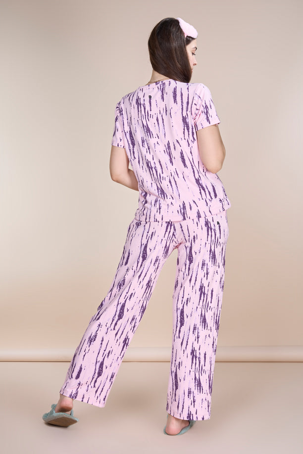Women Printed Comfort Fit Co-ord Night Suit with QUADREX