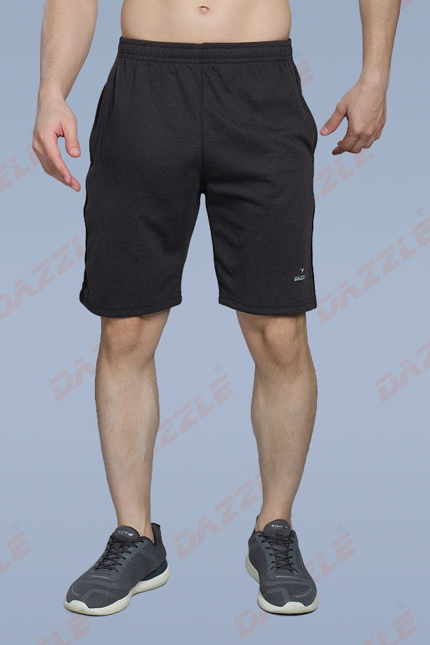 LONG SHORT PLAIN PC SPCL - MELANGE BLACK
