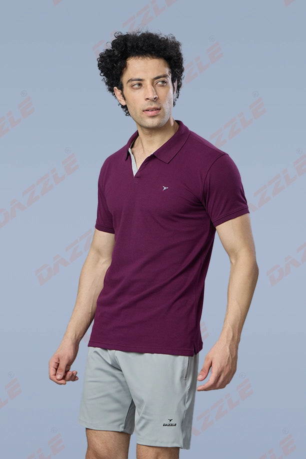 MATTY SLIM FIT T- SHIRT - ITALIAN PLUM