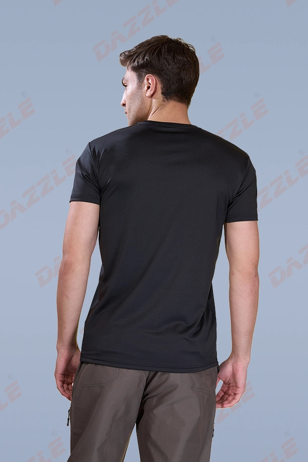 BUTTER LYCR R-NECK T-SHIRT - BLACK
