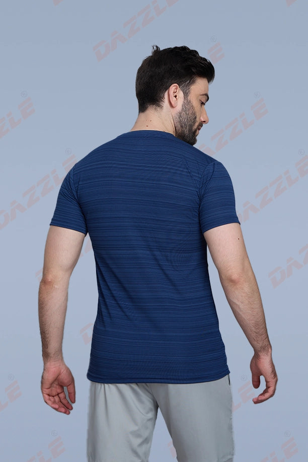 CRAZY FANCY ROUND NECK T-SHIRT - NAVY BLUE