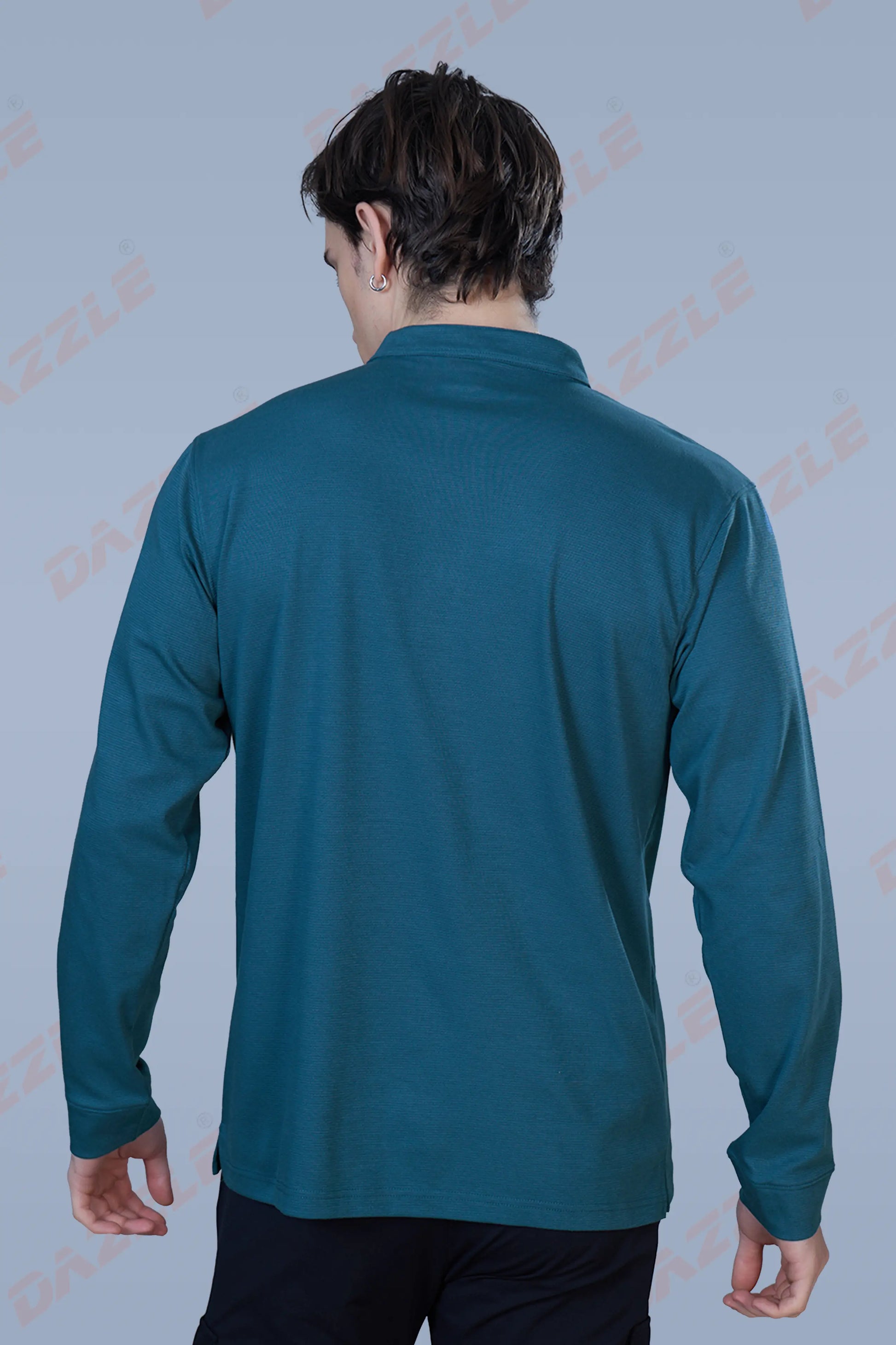 ATLAS FULL SLEEVES T-SHIRT - TEAL BLUE