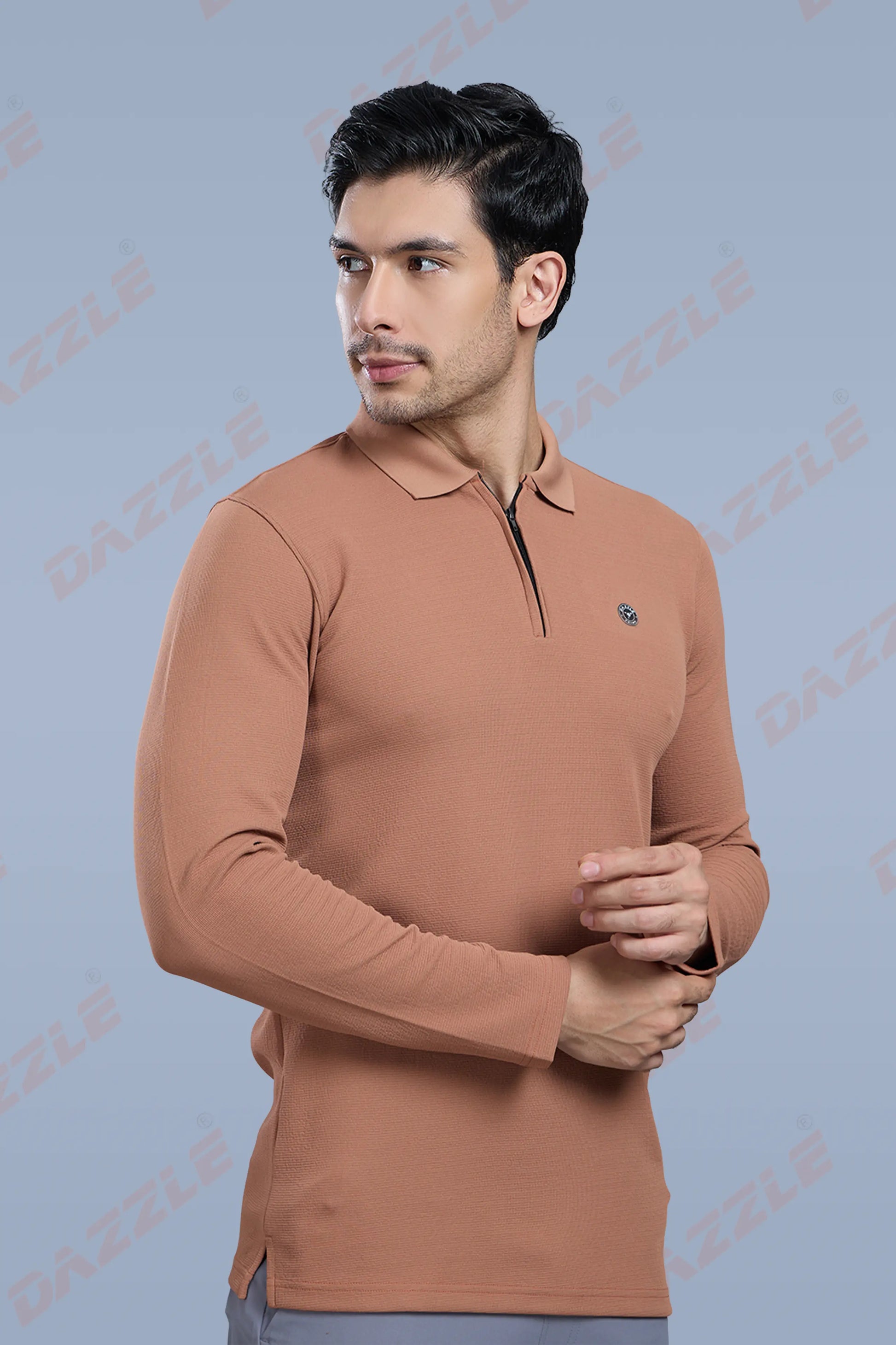 TANGY FULL SLEEVE TSHIRT - BROWN