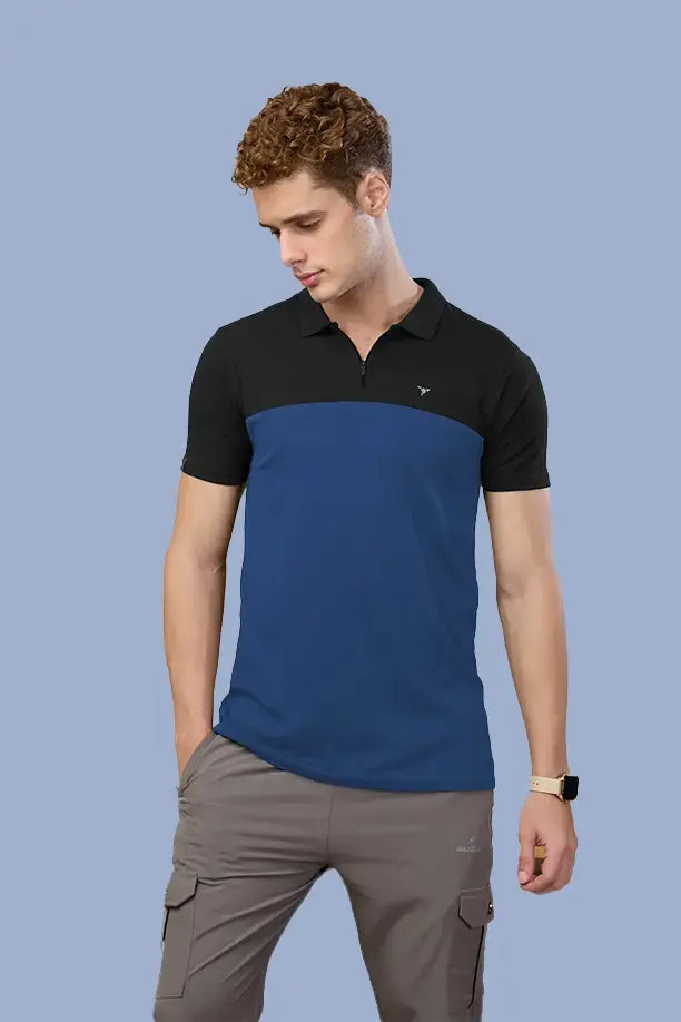 SPRING T SHIRT - BLACK BLUE
