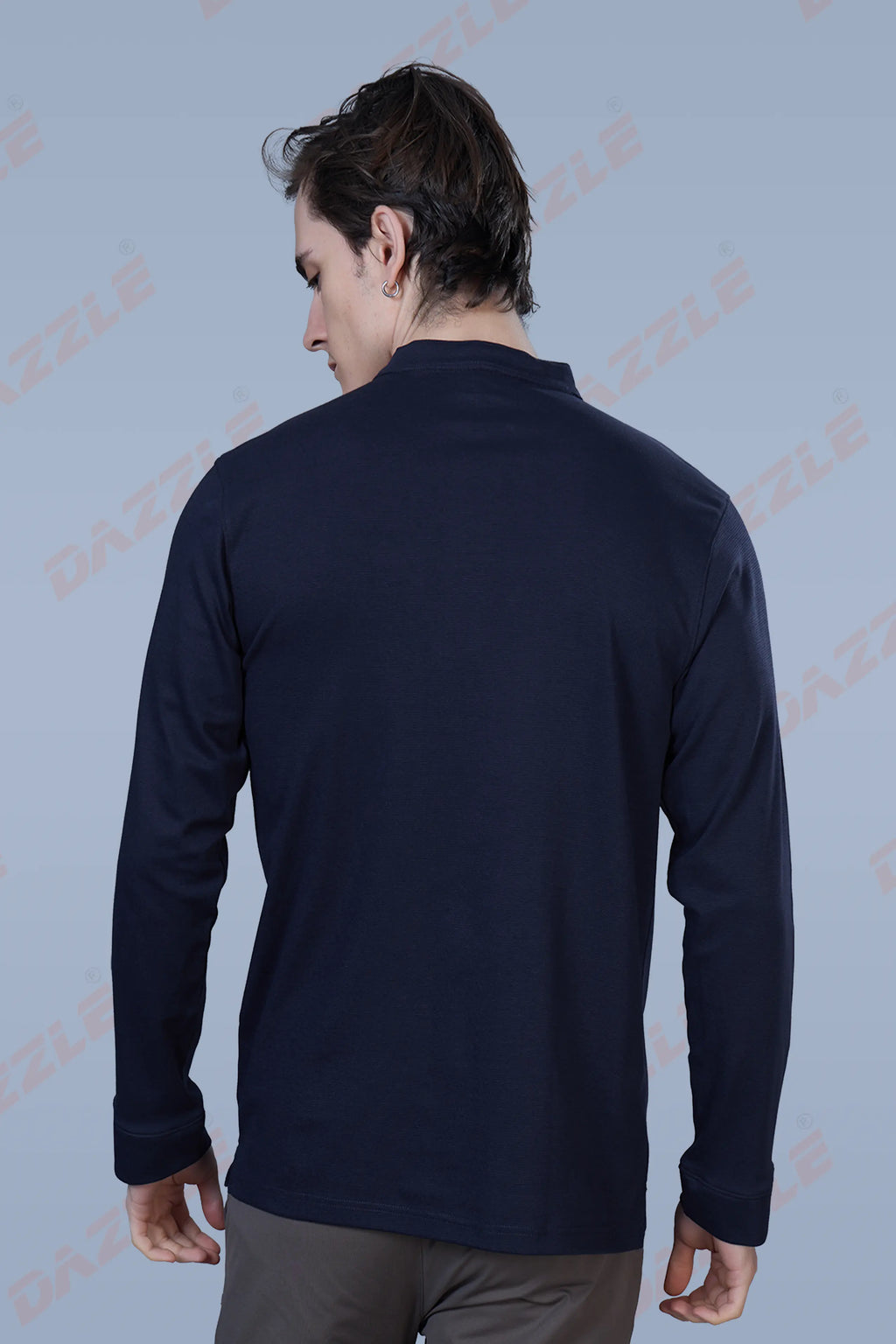 ATLAS FULL SLEEVES T-SHIRT - NAVY BLUE