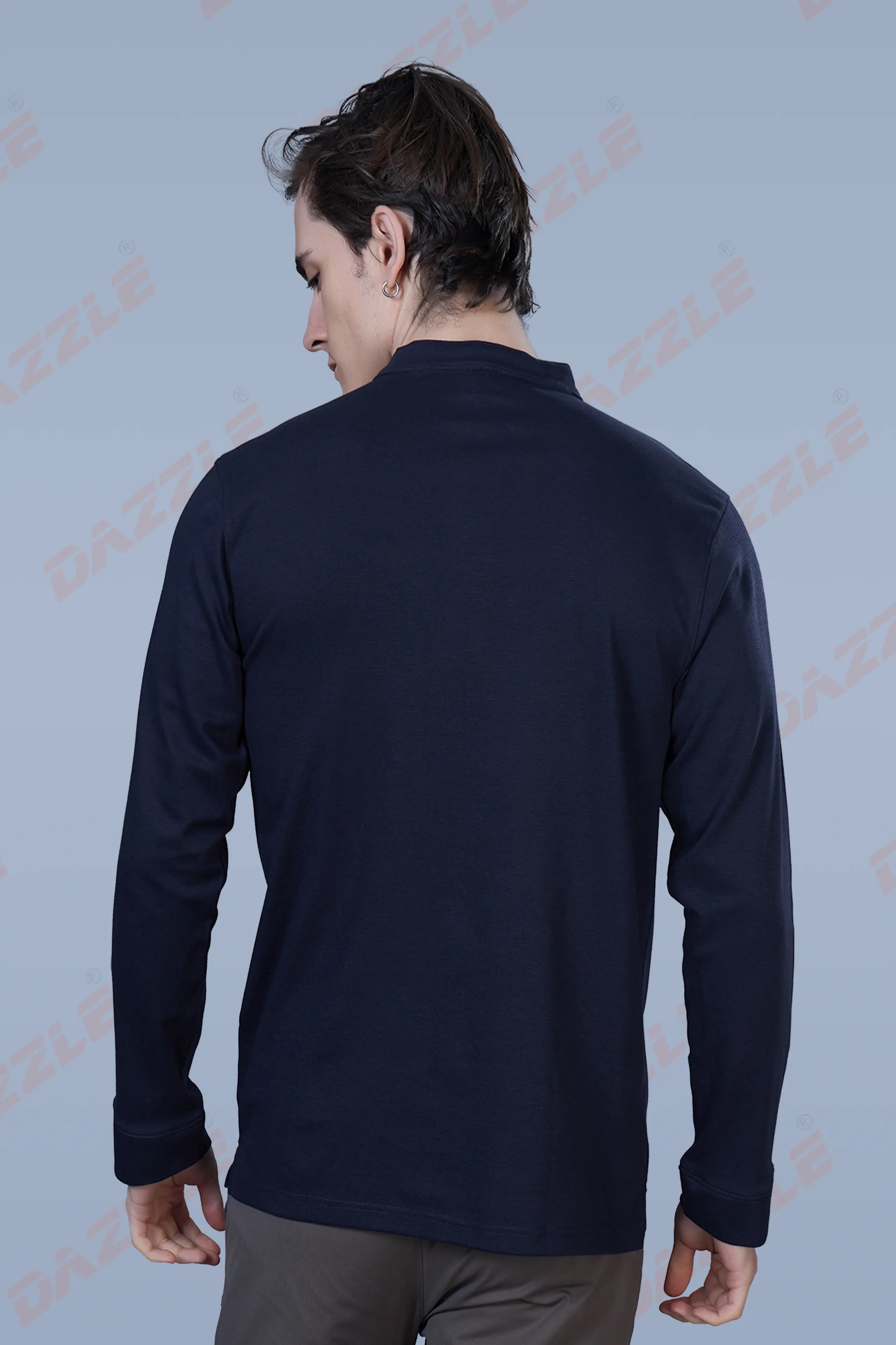 ATLAS FULL SLEEVES T-SHIRT - NAVY BLUE