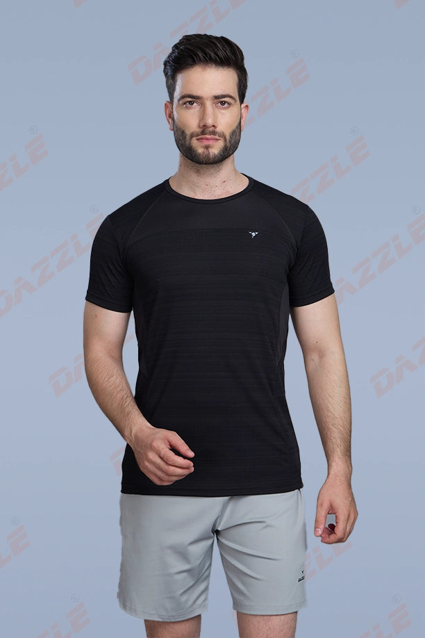 CRAZY FANCY ROUND NECK T-SHIRT - BLACK