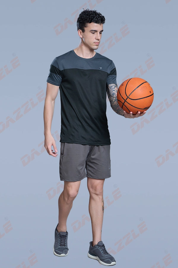 PRIDE ROUND NECK T-SHIRT - DARK GREY BLACK