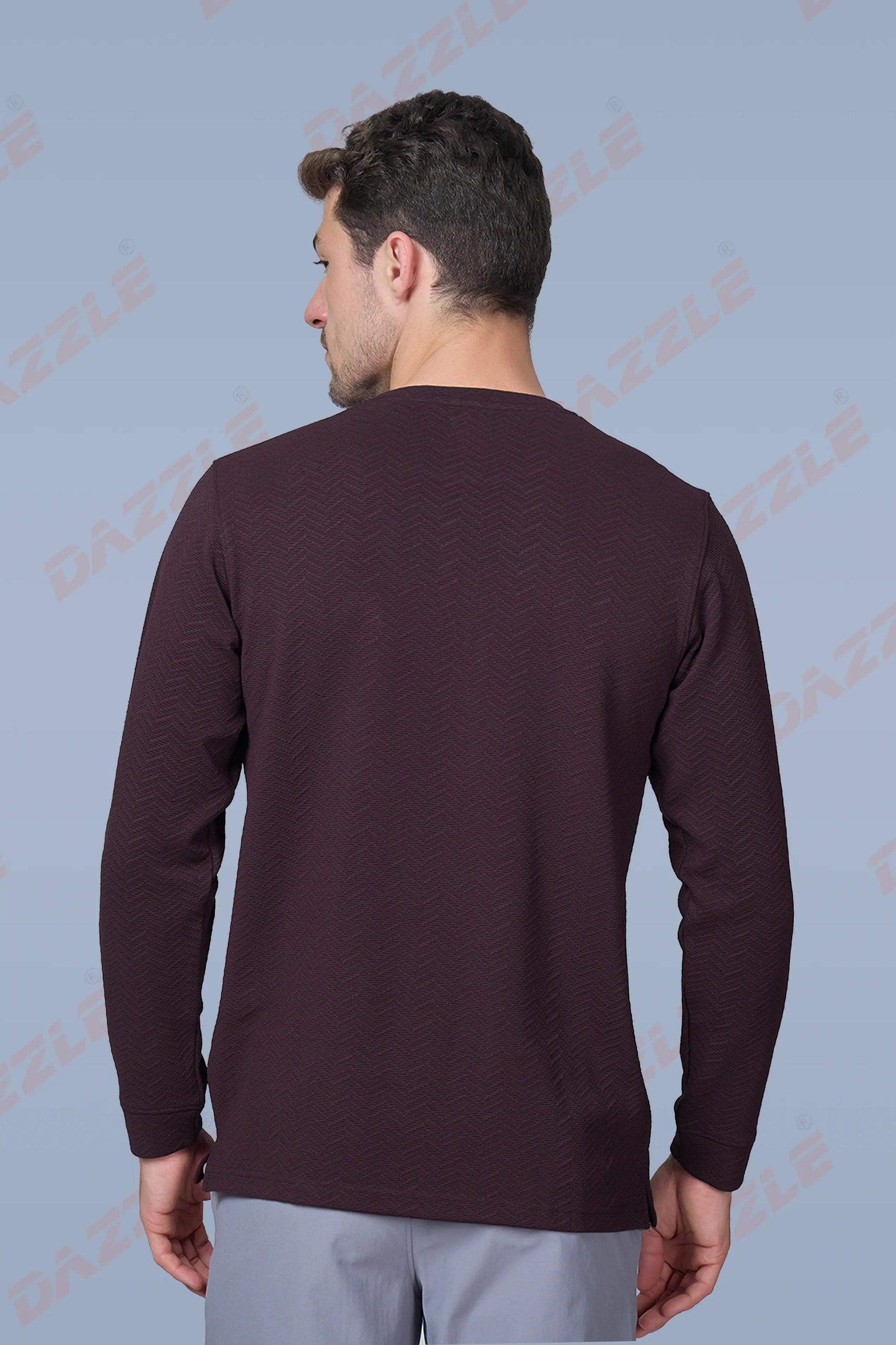 WAVE FULL SLEEVE TSHIRT- MAROON