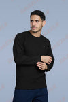 BOOST ROUND NECK FULL SLEEVE T SHIRT - BLACK