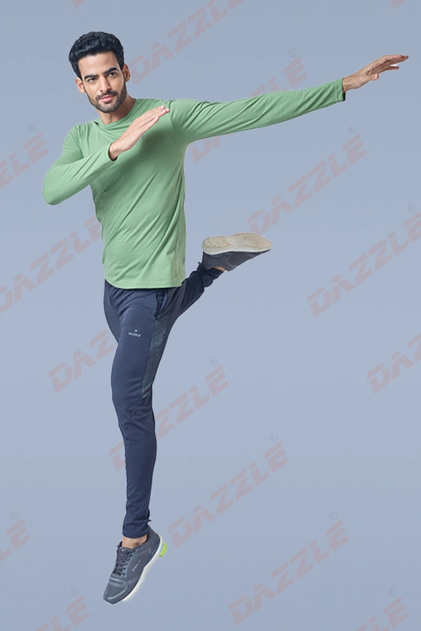 ROUND NECK FULL SLEEVES T- SHIRT - GREEN