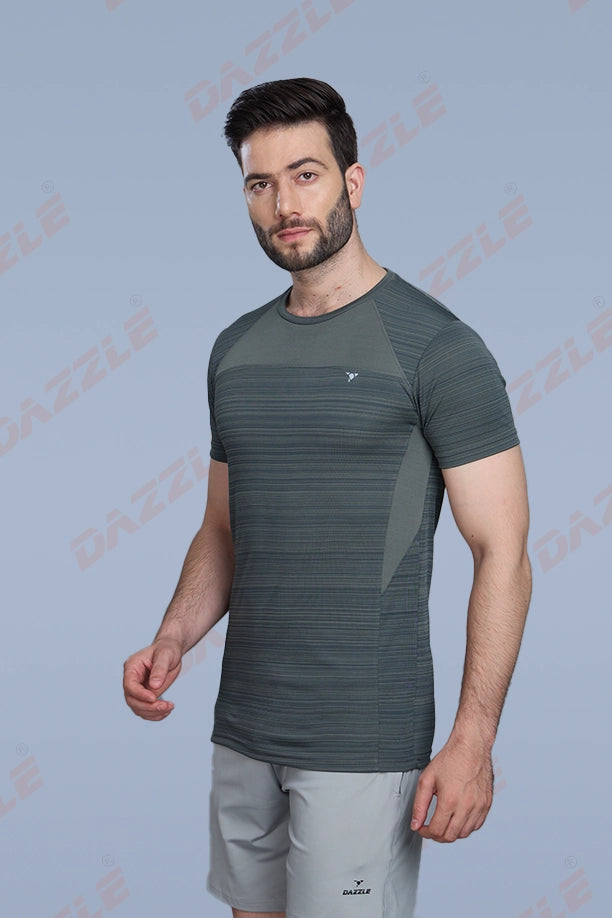 CRAZY FANCY ROUND NECK T-SHIRT - MEHANDI