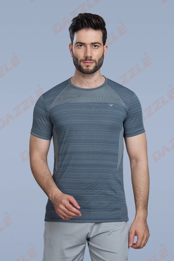 CRAZY FANCY ROUND NECK T-SHIRT -  DARK GREY