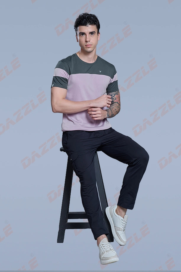 PRIDE ROUND NECK T-SHIRT - DARK GREY PURPLE