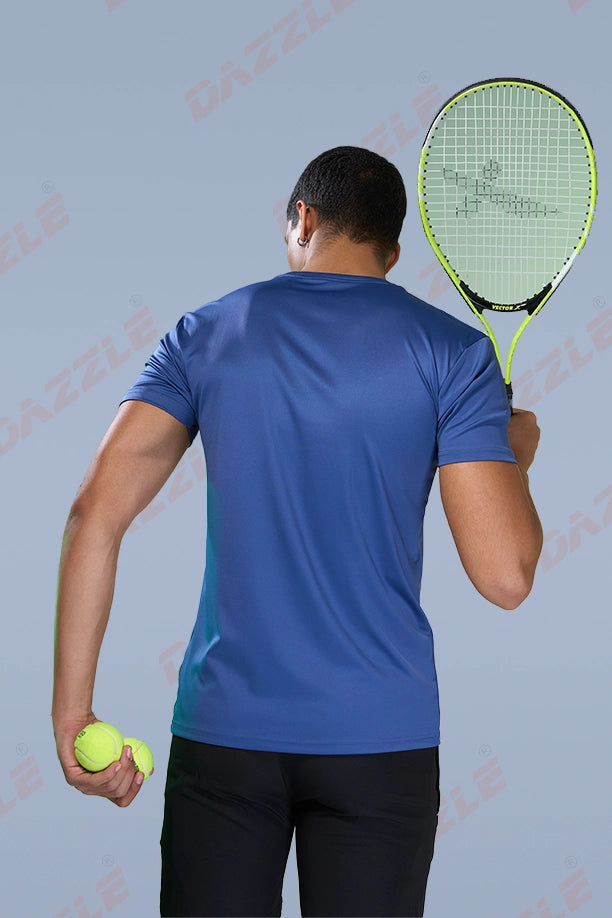 BUTTER LYCR R-NECK T-SHIRT - BLUE
