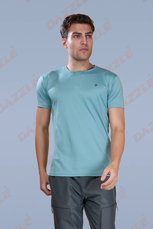 BUTTER LYCR R-NECK T-SHIRT - PISTA