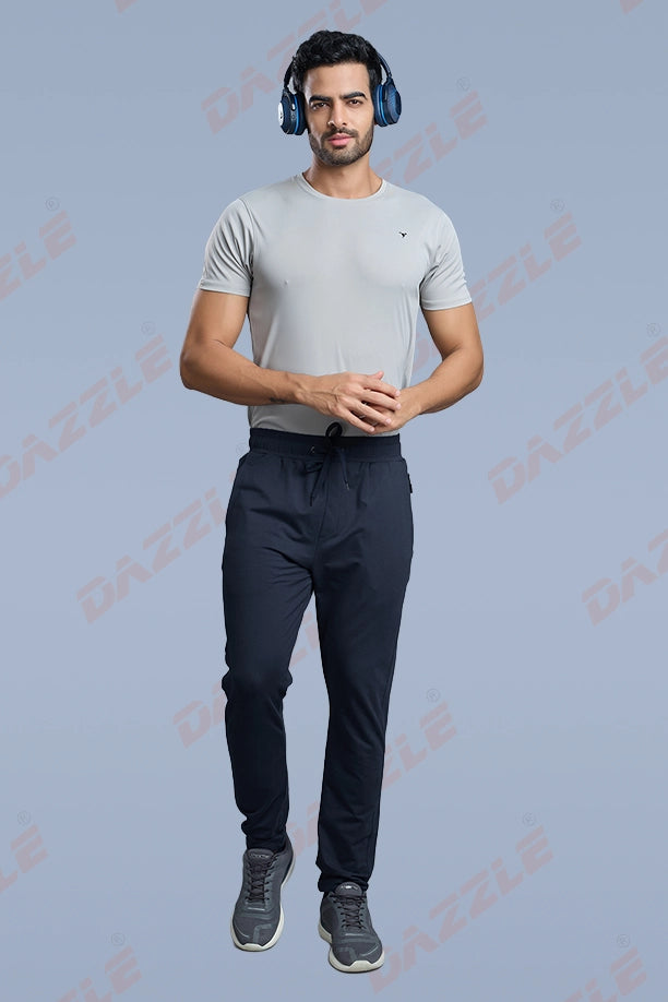 COTTON LYCRA TRACK - NAVY BLUE