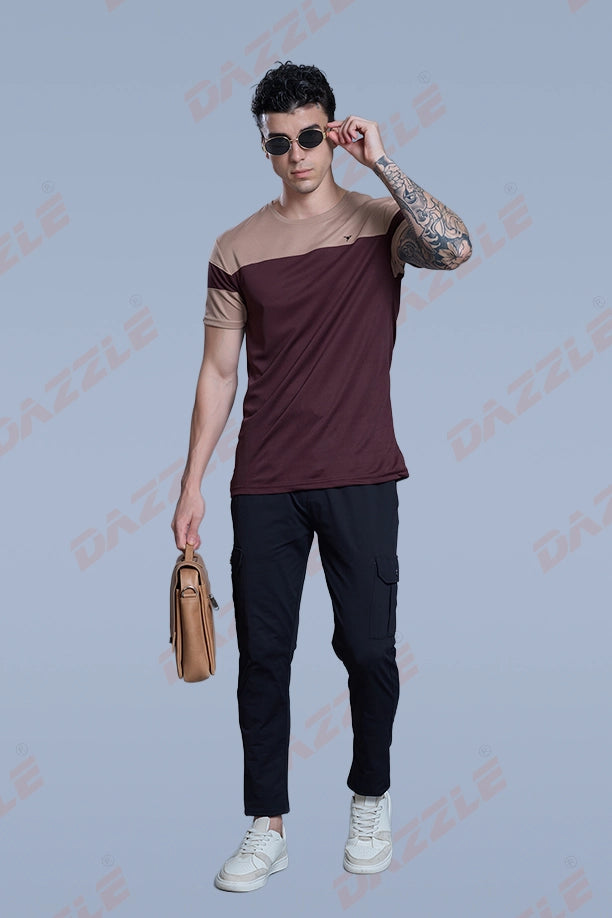 PRIDE ROUND NECK T-SHIRT - ROSE GOLD MAROON